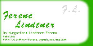 ferenc lindtner business card